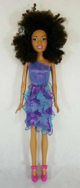28 " Tall Mattel Barbie African American Just Play Doll Brown Eyes Black Hair Big
