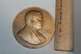 President Herbert Hoover Inaugural Bronze Art Medal 3 Inch