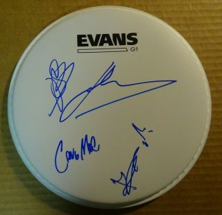 Autographed Goo Goo Dolls Signed 8 " Drum Head By 4 Members & Proof