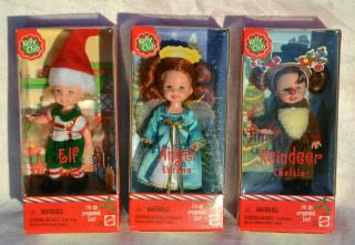 3 Kelly Club Christmas Holiday Dolls Elf Kelly,  Reindeer Chelsie & Angel Lorena