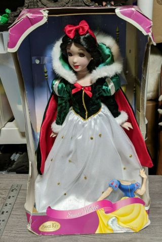 Brass Key Disney Princess Royal Holiday Snow White Porcelain Keepsake Doll