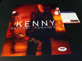 Kenny G Saxophone Signed Auto 8x10 Photo Psa/dna