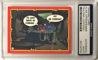 1984 Masters Of The Universe Alan Oppenheimer Signed Auto Card Psa/dna 4
