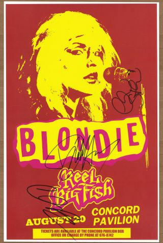 Blondie Autographed Gig Poster Debbie Harry,  Chris Stein,  Heart Of Glass