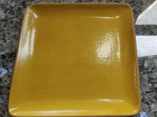 Rare Heath Ceramics Square Plate 9 1/2 X 9 1/2 - Yellow/gold