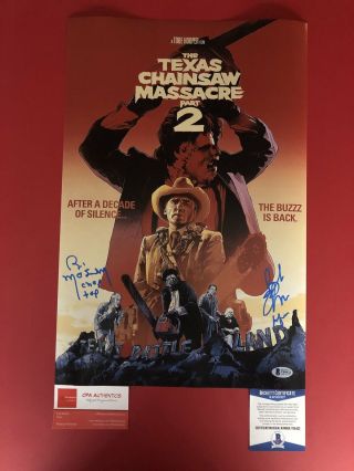 Bill Moseley Bob Elmore Signed 12 " X 18 " Choptop Leatherface Tcm 2 Poster - Beck