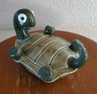 Rare Vtg Dorothy Kindell Collectible Pottery Ceramic Turtle Bowl Candy Dish