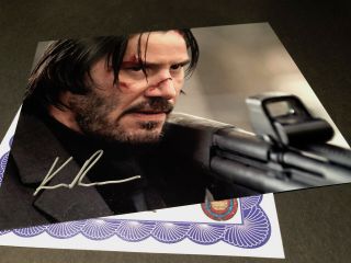Keanu Reeves John Wick Hand Signed Authentic Autograph 10x8 Photo &