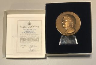 1977 Jimmy Carter Solid Bronze Presidential Mint/completefranklin Inagural Medal