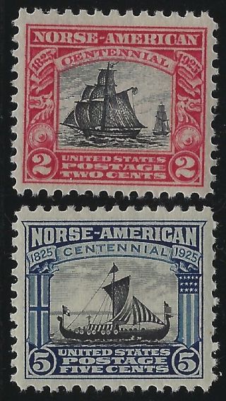 Us Stamps - Scott 620 & 621 - Norse American Issue - Never Hinged (l - 245)