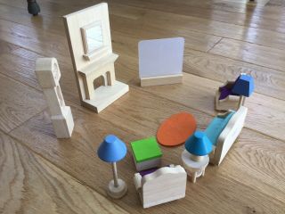Wood Doll House Furniture - Hearthsong,  Plan Toys,  Living Room