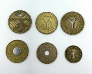 Nyc Subway Token Set Of 6 Different