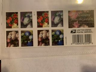 Us 5237 - 5240 Flowers From The Garden Booklet Of 20 Mnh
