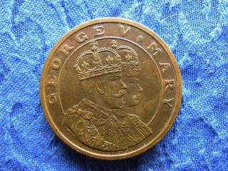 INDIA BRITISH MEDAL 1918 TO SAILORS GEORGE V & MARY 32mm.  14,  4gr.  bronze 2