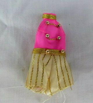 Vtg 70s Topper Dawn Doll Majorette Romper Jumper Shorts Pink Gold Htf