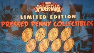 The Adventures Of Spider - Man - Complete Set Of Eight Pressed Pennies