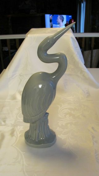 Northern Pottery Canada Peter Gjoni Tall Heron 21 Inches Tall Signed Mcm