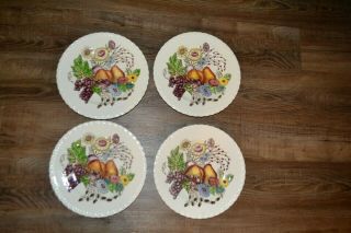Vintage Vernon Kilns Dinner Plates Fruitdale Hand Painted Ca,  Usa Pottery (4)