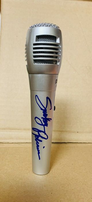 Motown Legend Smokey Robinson Hand Signed Microphone Pyle Pdmik1 The Miracles