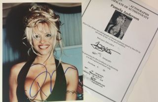 Pamela Anderson Hand Signed Sexy Playboy Model Actress Authenticated Tm/coa