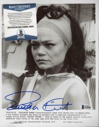 Eartha Kitt Actress Batman Designing Woman Signed 8x10 Photo Beckett X18905