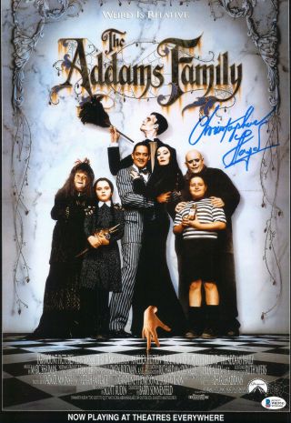 Christopher Lloyd The Addams Family Autographed 12x18 Photo Beckett Signed 15