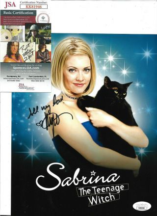 Melissa Joan Hart Signed 8x10 Photo Autograph Sabrina The Teenage Witch,  Jsa