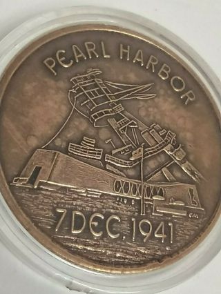 Uss Arizona Memorial Museum Pearl Harbor Hawaii Medal Bb - 39 Ship Coin Token