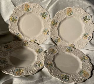 Royal Cauldon For Tiffany & Co Scalloped Lunch Plates Floral Set Of 6