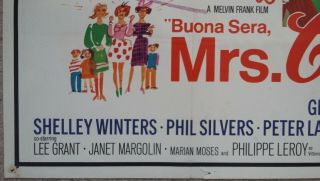 BUONA SERA,  MRS.  CAMPBELL 1968 UK Quad Cinema Poster GINA LOLLOBRIGIDA 3