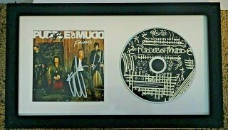 Puddle Of Mudd Real Hand Signed Famous Cd Matted & Framed Autographed