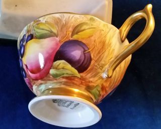 Antique Aynsley Orchard Gold Fruit Bone China England Cup Only Signed & Markings
