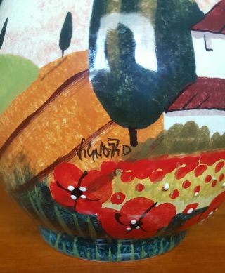 Hand Painted Pascal Ravello Italy Ceramic 7.  50 
