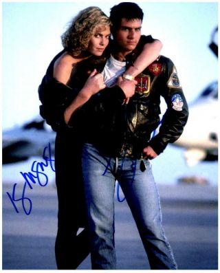 Tom Cruise Kelly Mcgillis Top Gun Signed 8x10 Photo Autographed,
