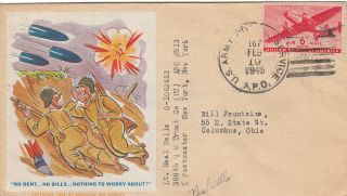 6c Transport 1945 U.  S.  Army Postal Service,  A.  P.  O.  167 Reims,  France 388th Quart