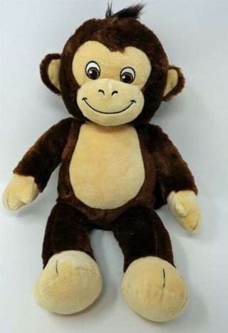 Build A Bear Smiley Monkey Brown Monkey Plush 18 " Soft Eyes Toy Stuffed Animal