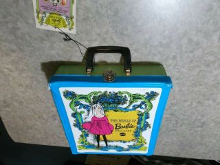 Vtg 1968 Mattel The World Of Barbie Doll Carrying Case With Tag