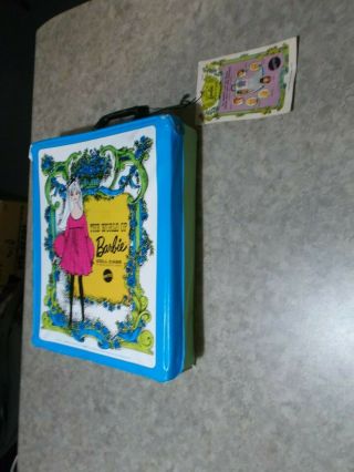 VTG 1968 Mattel The World of Barbie Doll Carrying Case with tag 2