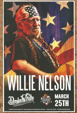 Willie Nelson Autographed Gig Poster On My Mind
