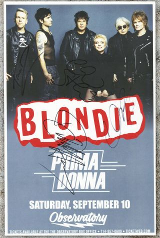 Blondie Autographed Gig Poster Debbie Harry,  Chris Stein,  Clem Burke,  Tommy