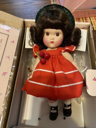 Dakin Vogue Porcelain Ginny Vogue Doll Tiny Miss 1984 Red Dress,  Green Hat