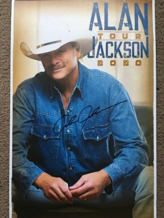 Alan Jackson Autographed Signed 14x22 2020 Tour Poster Auto Country Music Artist
