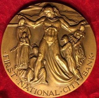 Sesquicentennial (1812 - 1962) First National City Bank York 3 " Bronze Medal