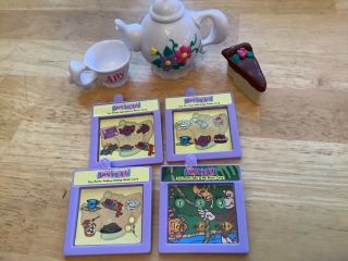 Playmates Ally Interactive Doll,  1999 Tea Set Cartridges 7 Accessories