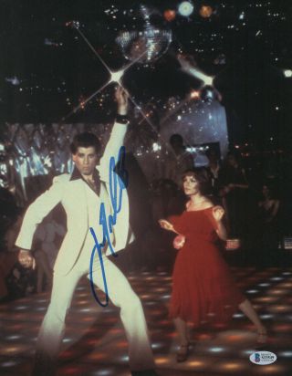 John Travolta Signed Auto Saturday Night Fever 11x14 Photo Bas Beckett 5