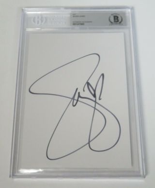 Selena Gomez Signed Autograph Auto 5x7 Cut Index Card Page Encapsulated Slab