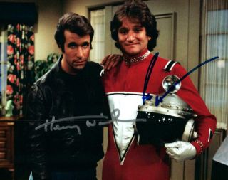 Henry Winkler Robin Williams Signed 8x10 Photo Picture Autographed And