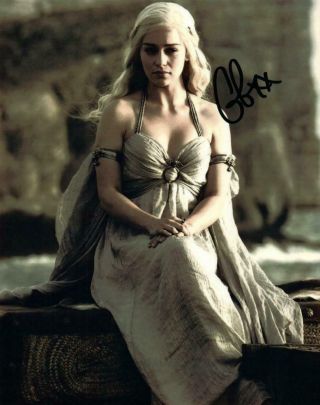 Emilia Clarke Signed 8x10 Picture Autographed Photo Pic With