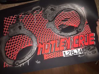 Motley Crue Limited Poster 11/123 - Rare - From Jimmy Kimmel Show