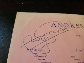 Andres Segovia Signed Program 1953 Autograph 3